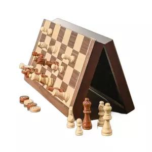 원목 체스판 마그네틱 휴대용 퀸스겜빗 세트 체스