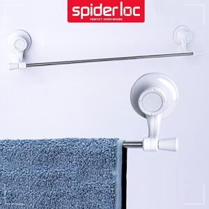 [2개구성] 굿센스 스파이더락 강력흡착판 스텐 수건걸이20 스테인레스 욕실걸이 QW1212FE