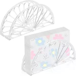 월드리티 24개 냅킨 홀더 플라스틱 종이 냅킨용 투명 파티 주방 식탁 커피숍 레스토랑용 독립형