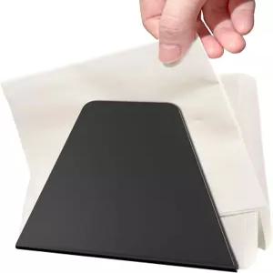 표준 종이 냅킨용 컴팩트 블랙 메탈 디스펜서 자동 조절 냅킨 홀더 주방 조리대 식탁 및 아침 식사 바에