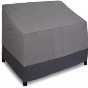 편안한 헤비 듀티 2인승 야외 러브시트 커버 방수 방풍 파티오 가구 소파 커버(58Wx32.5Dx31H 인치