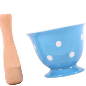 [2개구성] 도자기 폴카도트 절구 중파랑 이유식 깨갈이 EWDB20F2