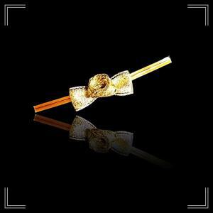 [2개구성] 데코 플라워 타이 포장용 끈 -골드 100개 띠지 빵끈 포장 선물 장식 리본 포장끈 AW37370C