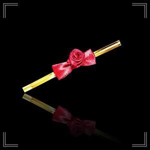 [2개구성] 데코 플라워 타이 포장용 끈 -레드 100개 띠지 빵끈 포장 선물 장식 리본 포장끈 AW37370F