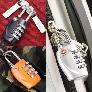 [2개구성] 가방 4열 고정형 TSA 색상랜덤 유모차 오토바이 코브라 숫자 캐리어 자물쇠 와이어 AWAE82C4