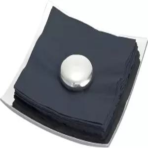 남베 스톤 컬렉션 냅킨 홀더 ？ (8 x 8 ) 천연 무게의 광택 합금 베이스 식사 주방 및 뷔페 환경을 위한