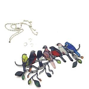 [2개구성] 7마리 아크릴 마리 장식 빈티지 문지기장식 벽걸이 새장식 AWE112F5