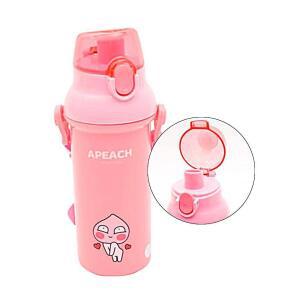 [2개구성] 카카오프렌즈 끈달린 아동 집 유치원 크로스 원터치 어깨끈 물통 어피치 캐릭터 물병 AWA35A9F