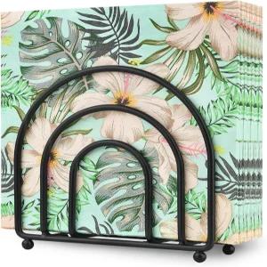 테이블용 롤하빅 금속 냅킨 홀더 - 주방용 조립 매트 블랙 페이퍼 없음 가정용 조리대 레스토랑 및 실외용