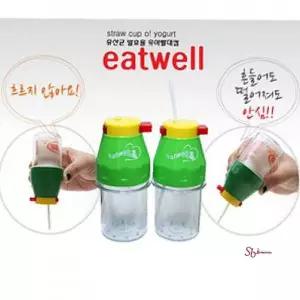 eatwell 요구르트케이스 80ml 유산균발효 유아빨대컵cde432