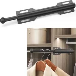 옷장용 로밀드 발렛 로드 접이식 슬라이드 아웃 검은색