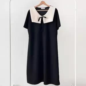 빅사이즈배색원피스 U403L504 브라이덜블랙리본원피스 BS (33572023A)