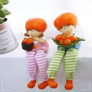 [2개구성] 오렌지 커플 2종 선반 깡패 인테리어소품 북유럽소품 엔틱 인형 분위기 KW9DC758