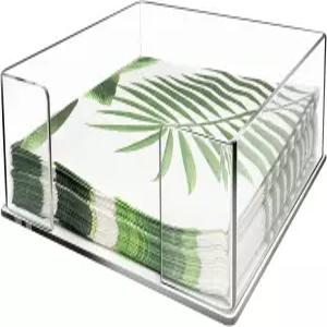 아크릴 냅킨 홀더 테이블 및 주방용 상단 욕실용 트레이 주방 파티 결혼식 이벤트 7 x 인치