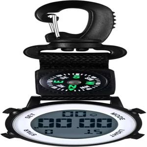 랜카르도 클립 남녀용 디지털 시계 백팩 포브 간호사용 나일론 밴드 키링 의사 셰프 클라이머 홈 오피스