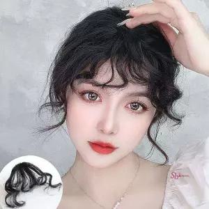 여성 고열사 헤어피스 1P 가발 시스루뱅 앞머리 파마wxy987