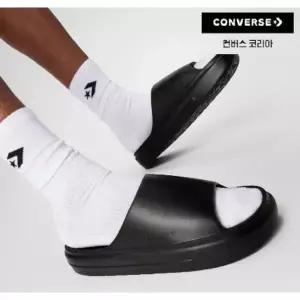 CONVERSE 컨버스 브랜드관 A12174C 에센셜 슬라이드 아치핏 미끄럼방지 슬리퍼 샌들 블랙 978198