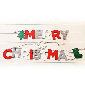 [2개구성] 크마스 벽 소품 펠트 가랜드 트리 리스 성탄절 장식 글자 HW98B965