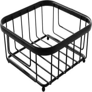 스펙트럼 애슐리 블랙 플랫 냅킨 홀더 바구니 주방 카운터 식탁 야외 피크닉 칵테일 헤비 듀티 스틸 모던