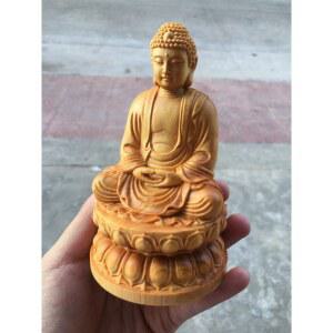 부처 불교 불상 석가모니 부처님 조각 좌불 상 조형 물 인형 인테리어 장식 조각상 나무 원목 우드 장 소품 하비리아