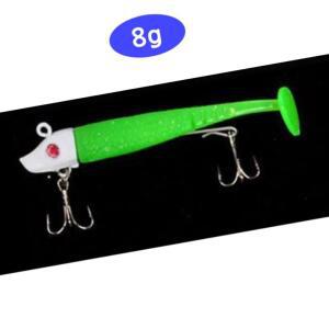 [2개구성] 그린 8g 바다낚시 삼치미끼 웜 루어 미끼 지그헤드 AEW6842AA