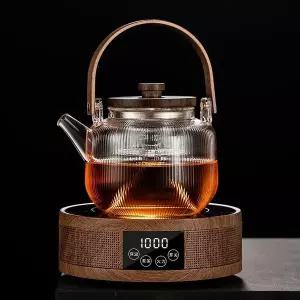 캠핑용 전기티포트 유리인덕션 휴대용 다도 워머 디자인 빈티지