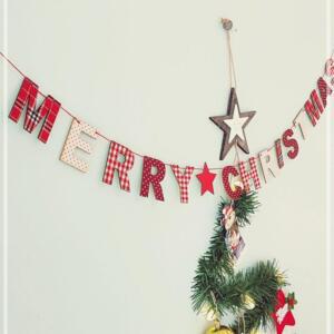 [2개구성] 글자우드소 성탄절 벽 크마스 트리 리스 장식 소품 GJWAE81D7