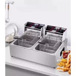 업소용 더블 튀김기 타이머 감자 가정용 프라이어 상업용 탁상용