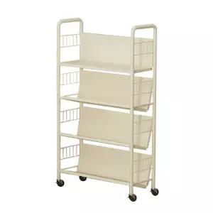 이동식주방정리대 틈새4단철제트레이 책꽂이 다용도수납선반 좁은공간수