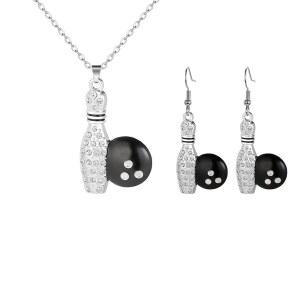 UNIFT 여성용 볼링 목걸이 다이아몬드 펜던트 스포츠 스타일 주얼리 볼링공 애호가 선물