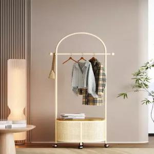 수납 이동식행거 옷걸이 아치형 스탠드 바스켓 옷정리 행거 드레스룸