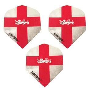 윈마우 메가 라이온 세인트 크로스 브리티시 잉글랜드 75 마이크론 스트롱 스탠다드 다트 비행 (1세트)