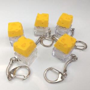 치즈 키체인 키보드 스트레스 해소 피젯 버튼 키캡 클리커 손가락