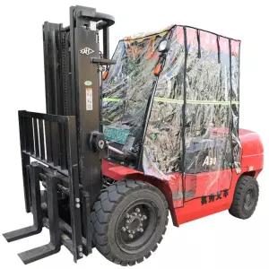 지게차 덮개 천막 방수 커버 가림막 보온 투명