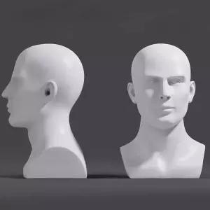 헤어스타 연습용 두상마네킹 가발모자 거치대 화이트 헤드 디스플레이