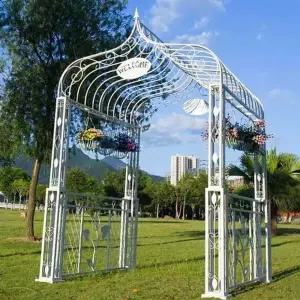 아치형 웨딩아치 웨딩길 장미 화단 울타리 대문 정원 덩굴 게이트