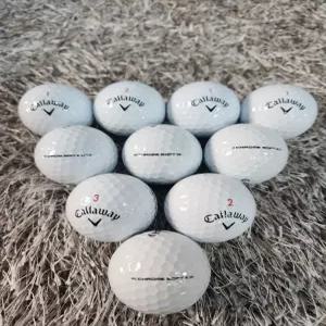 중고 골프공 캘러웨이 크롬소프트 화이트 혼합 3/4피스 로스트볼 20구 (투명