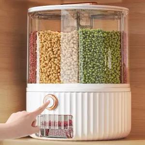 회전 밀폐 잡곡통 쌀통 시리얼 디스펜서 가정용 보관통 방충