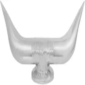 GG 그랜드 제너럴 48181 크롬 황소 뿔 후드 장식 둥근 베이스 포함