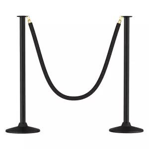 로드히어로 플라스틱 스탠션 포스트 블랙 벨벳 로프 및 폴리스 군중 통제를 위한 안전 장벽 파티 영화관 2