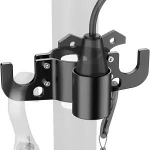 7방향 플러그 홀더가 있는 세이프너 알루미늄 트레일러 견인 체인 정리함 - 튼튼한 RV 텅 잭 액세서리