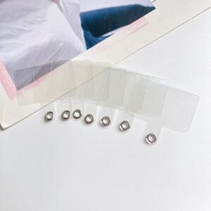 호환 1/3/5/10Pcs 휴대 전화 분실 방지 끈 카드 가스켓 투명 클립 분리형 걸이식 코드 스트랩 테더 패드