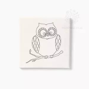 캔버스 액자 만들기 도안 민화 그림판 (부엉이)