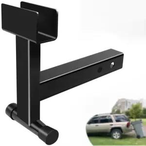 2 쓰레기통 운반기 히치 쓰레기 운반 견인 부착물 잔디 깎는 기계 정원 트랙터에 맞는 트럭 잡기 후크