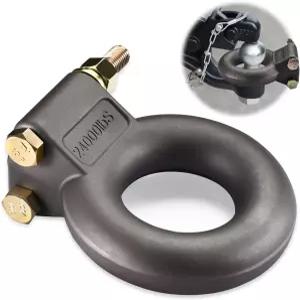 핀틀 히치 루넷 링 루넷이 장착된 단조 스틸 토우 - 트레일러 및 견인 액세서리