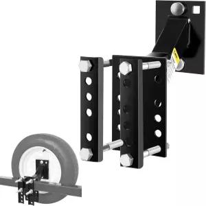 MaxxHaul 70214 파우더 코트 블랙 트레일러 예비 타이어 캐리어 10인치 및 12인치 유틸리티