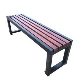 야외 긴의자 등받이 상가 장의자 등받이없는 쇼핑몰 카페 의자 철제벤치 나뭇결 교차형