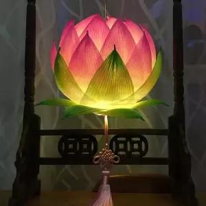 촬영소품 연꽃등 패키지 전통등 조명 연꽃등불 촛대 만들기 연꽃