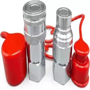 1/2 NPT 평면 유압 퀵 커넥트 커플러/커플링 세트(더스트 캡 ISO 16028 표준 포함) 스키드 스티어 밥캣