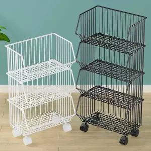 주방 철제선반 수납바구니 과일 보관함 정리함 다용도바구니 이동식 주방